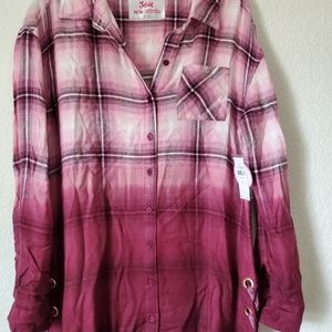 Girl's Justice buttonup long sleeve shirt